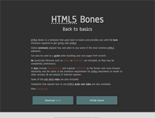 Tablet Screenshot of html5bones.com